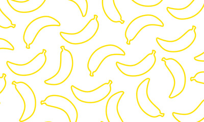 Vector Banana Doodle Icon Banana Pattern Seamless. Bananas pattern fresh fruit drawing icon. Use for card, menu cover, web pages, page fill, packaging, farmers market, fabric.