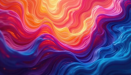 Fototapeta premium Swirling vibrant hues create a dynamic abstract composition Intense colors blend and contrast, forming an energetic visual experience , color splash, art