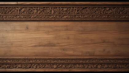 Worn wooden border, intricate detailing, natural grain,  carving,  decoration