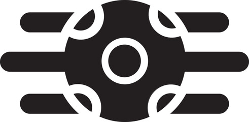 black soccer ball icon