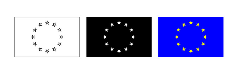 Flag of Europe icon set © Sutana