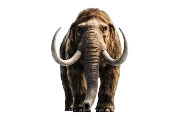 Big mammoth isolated on transparent background
