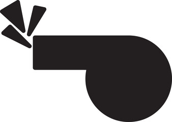 black sport whistle icon