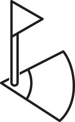 outline corner kick icon