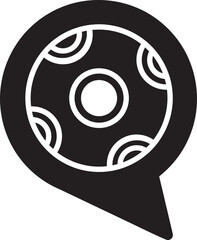 black football chat icon