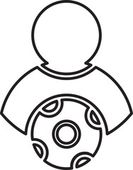 outline football player icon