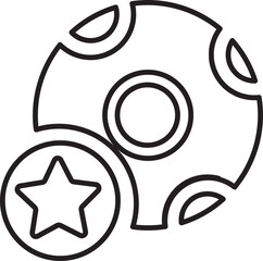 outline football star icon
