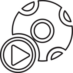 outline football video icon