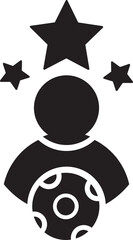 black football player icon