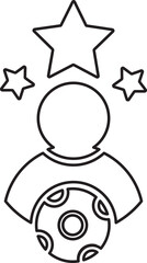 outline football player icon