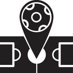 black football field location icon