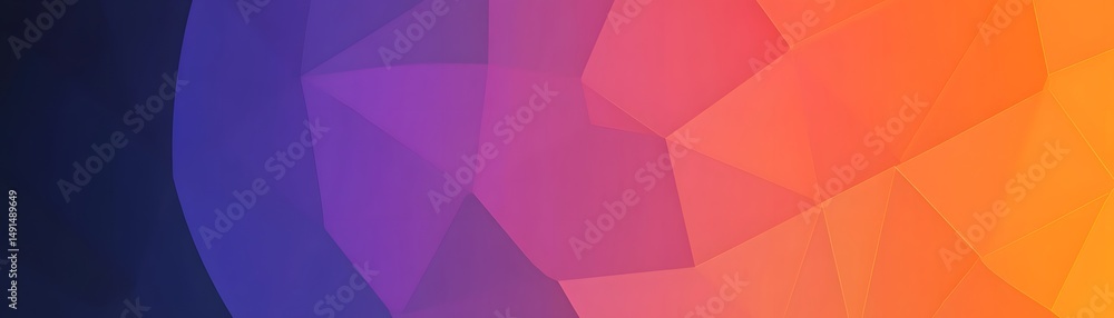 Poster abstract geometric design with gradient colors.