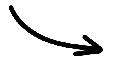 Hand-drawn swirling arrows Hand-drawn simple lines. vector illustration