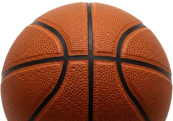 Obraz premium A close up view of an orange basketball with raised dots and defined lines