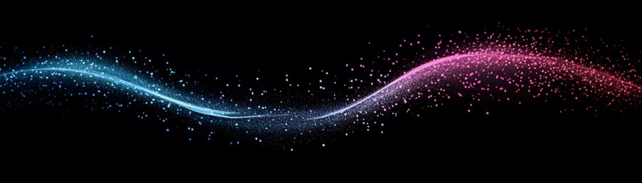 Abstract design with dual color particle streams