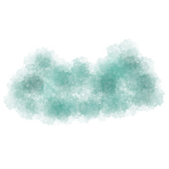 Green cloud illustration watercolor style