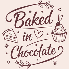 happy birthday card with cupcake vector T-shirt design 