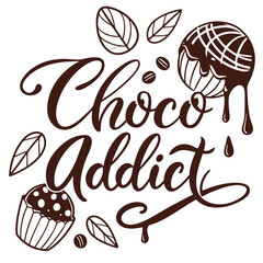 chocolate easter cake vector T-shirt design 