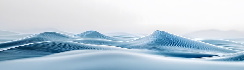 Fototapeta premium Abstract scene of muted, icy hills.