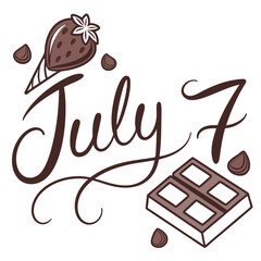 vector illustration of a chocolate bar chocolate vector T-shirt design