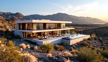 Desert Dream Home Modern Architecture Meets Mountain Majesty.