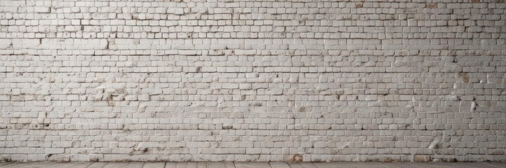 Fototapeta premium Weathered white brick wall, rough texture, grunge details, paint, distressed