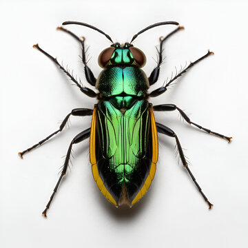 The Spanish fly (lat. Lytta vesicatoria) of the family Meloidae.