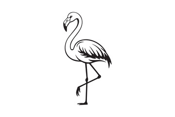 Obraz premium flamingo bird silhouette Vector