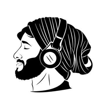 man wearing headphones