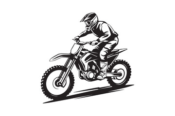 Obraz premium dirt bike silhouette Vector