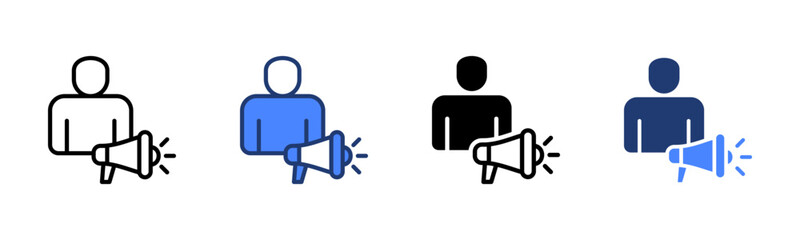 Advocacy icon sheet multiple style collection