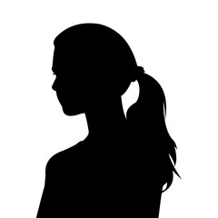 Vector silhouette of a woman