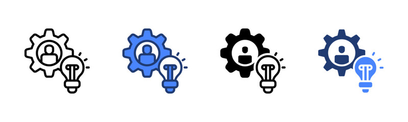 Obraz premium Knowledge icon sheet multiple style collection