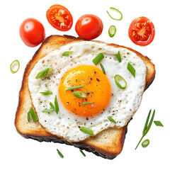 Fried Egg Toast: Recipe & Ideas on white background