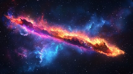 Exploding Supernova Nebula in Deep Space