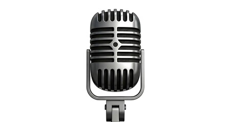 Fototapeta premium A studio condenser microphone isolated on a pure white background.