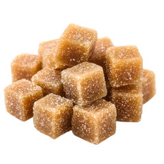 Brown Sugar Cubes: Image on white background