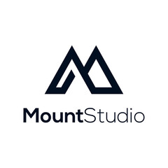 logo letter a M gradient illustration effect