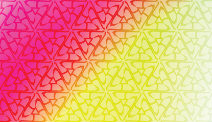 Pattern with geometric shape background. Vector illustration. Template for wallpaper, interior design, decoration, scrapbooking page. Gradient color