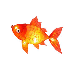 Fototapeta premium Illuminated Red Goldfish Lantern