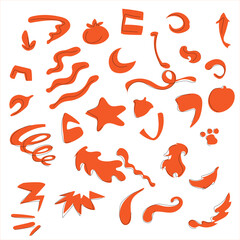 Fototapeta premium abstract graphic elements, orange, vector eps 10