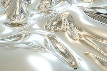 Liquid Silver Abstract Surface