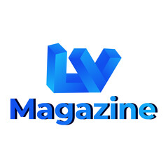 Vectors Gradient initials LV effect logo