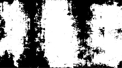 Distressed Grunge Vertical Texture with Weathered Eroded Edges on White Background