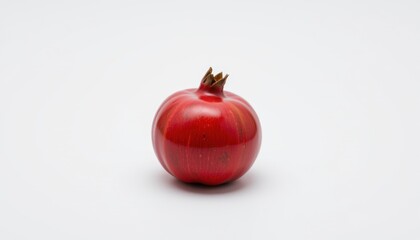 Fresh pomegranate fruit isolated background food photography minimalistic style close-up view healthy eating concept
