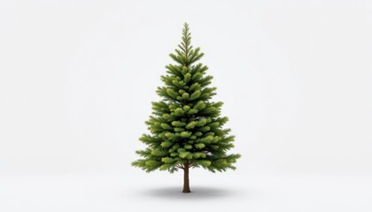 Winter celebration evergreen tree studio setting digital artwork minimalist design front view festive concept