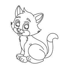 Cat cartoon vector