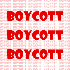 Fototapeta premium Boycott word vector