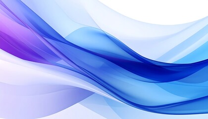 Abstract Blue and Purple Waves: A Serene Digital Artwork