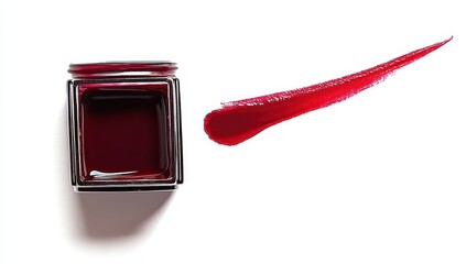 Red lipstick in a compact